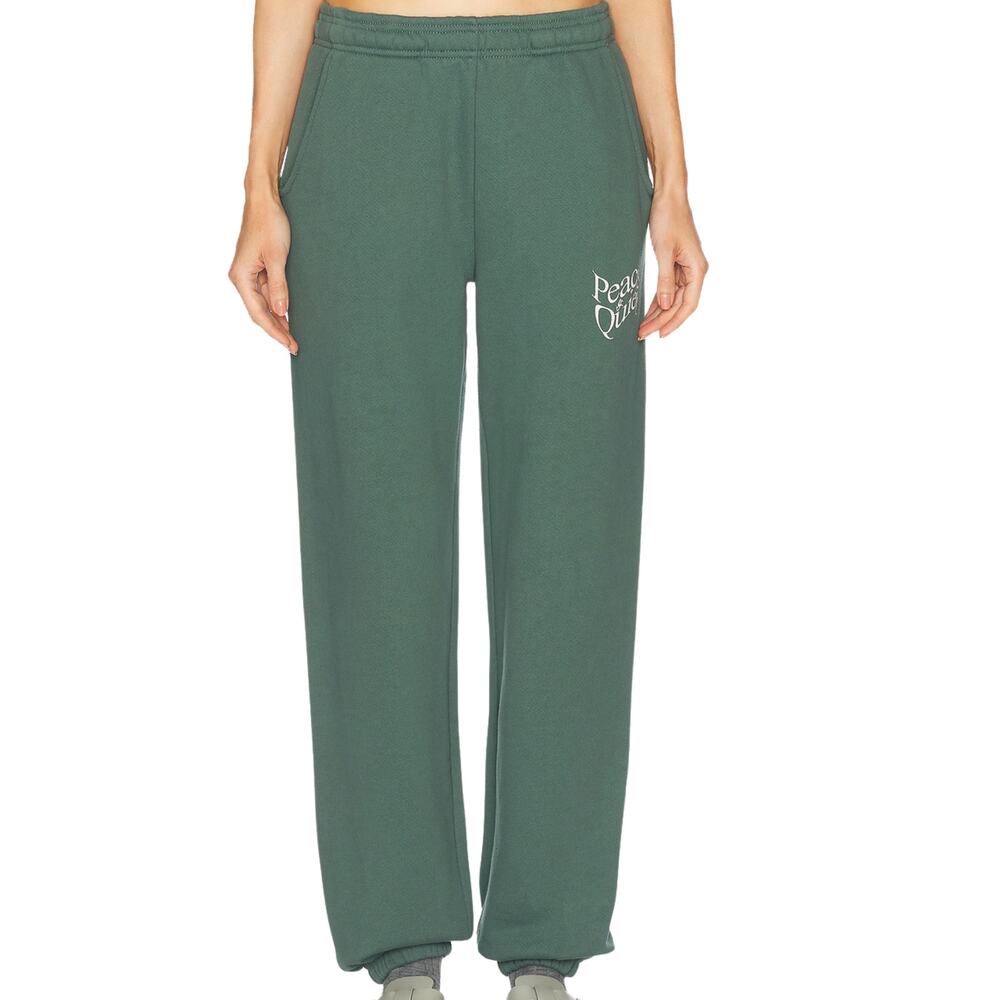 Museum of Peace and Quiet Warped Sweatpants Small Fern Green NWT Unisex Baggy